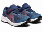 Asics Contend 8 Zapatillas Preescolar Tomate Azul Cherry - Image 2
