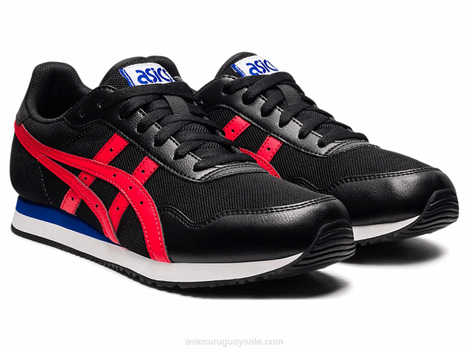 Asics corredor tigre negro rojo eléctrico rendimiento deportivo - Image 2