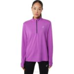 Asics cremallera mujer orquídea azul francés estilo moderno