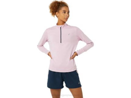 Asics cremallera mujer rosa claro azul francés estilo y comodidad