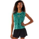 Asics crop top mujer estampado integral color brezo sabio