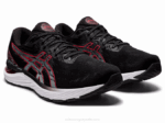 Asics cúmulo de gel 23 zapatillas deportivas negro rojo eléctrico - Image 2