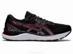 Asics cúmulo de gel 23 zapatillas deportivas negro rojo eléctrico