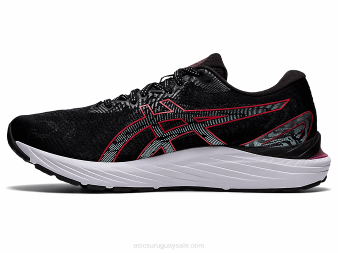 Asics cúmulo de gel 23 zapatillas deportivas negro rojo eléctrico - Image 4