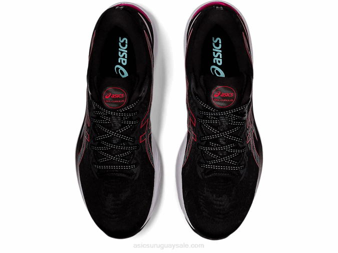 Asics cúmulo de gel 23 zapatillas deportivas negro rojo eléctrico - Image 6