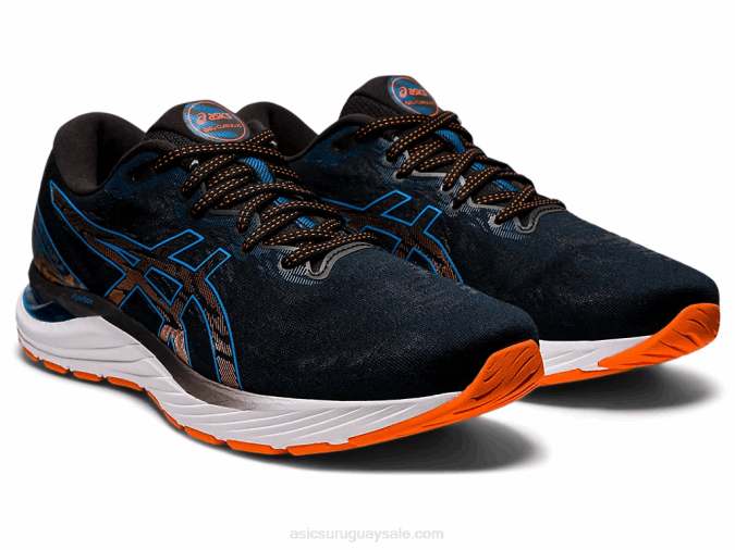 Asics cúmulo de gel 23 zapatillas negras azules para correr - Image 2