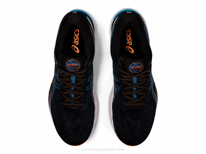 Asics cúmulo de gel 23 zapatillas negras azules para correr - Image 6