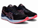 Asics cúmulo de gel 23 zapatillas negras coral ardiente - Image 2