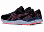 Asics cúmulo de gel 23 zapatillas negras coral ardiente - Image 3