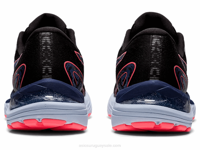 Asics cúmulo de gel 23 zapatillas negras coral ardiente - Image 5