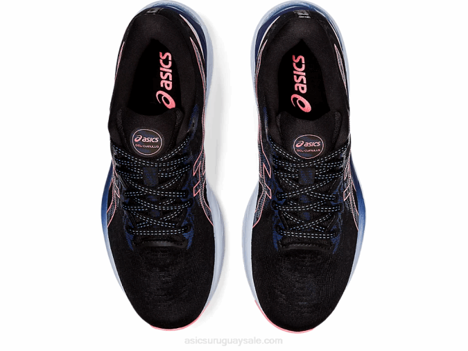 Asics cúmulo de gel 23 zapatillas negras coral ardiente - Image 6