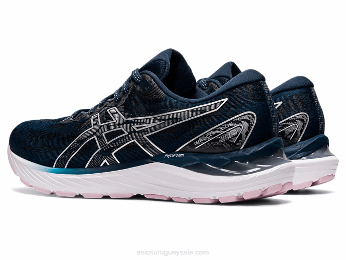 Asics cúmulo de gel 23 zapato deportivo azul francés plata - Image 3