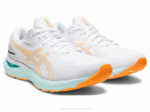 Asics cúmulo de gel 24 zapatillas deportivas blanco naranja - Image 2