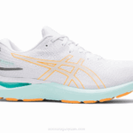 Asics cúmulo de gel 24 zapatillas deportivas blanco naranja