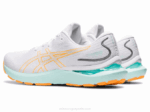 Asics cúmulo de gel 24 zapatillas deportivas blanco naranja - Image 3
