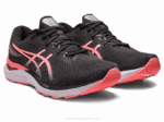 Asics cúmulo de gel 24 zapatillas negras y papaya - Image 2