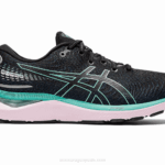 Asics cúmulo de gel 24 zapatillas negras y salvia