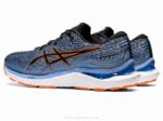 Asics cúmulo de gel 24 zapatillas negro y naranja impactantes - Image 3