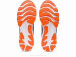 Asics cúmulo de gel 24 zapatillas negro y naranja impactantes - Image 7