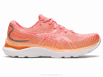 Asics cúmulo de gel 24 zapatillas papaya y blanco rendimiento deportivo
