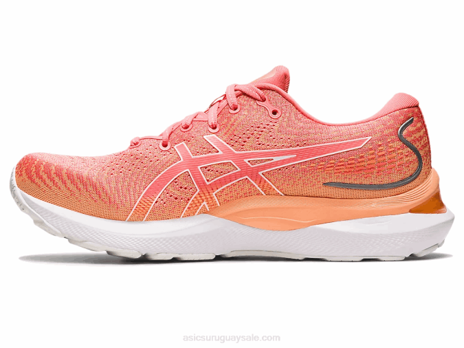 Asics cúmulo de gel 24 zapatillas papaya y blanco rendimiento deportivo - Image 4