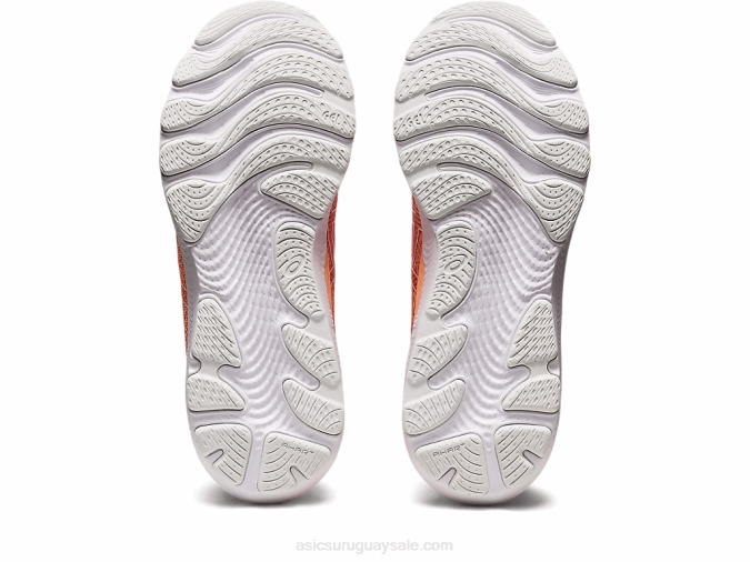 Asics cúmulo de gel 24 zapatillas papaya y blanco rendimiento deportivo - Image 7