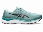 Asics cúmulo de gel 24 zapatillas verde oasis y negro