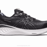 Asics cúmulo de gel 25 2LVJ2Asics negro gris zapatillas deportivas