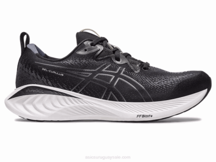 Asics cúmulo de gel 25 2LVJ2Asics negro gris zapatillas deportivas
