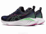 Asics cúmulo de gel negro rosa para correr - Image 3