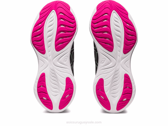 Asics cúmulo de gel negro rosa para correr - Image 7