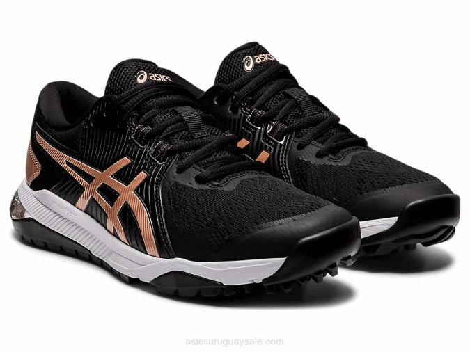 Asics Deslizamiento de Curso Gel Negro Oro Rosa Estilo y Comodidad - Image 2