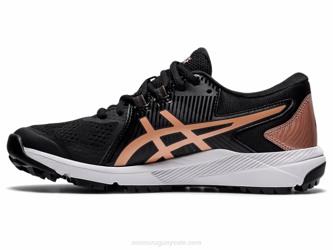 Asics Deslizamiento de Curso Gel Negro Oro Rosa Estilo y Comodidad - Image 4