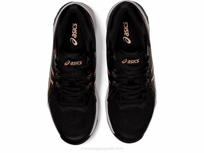 Asics Deslizamiento de Curso Gel Negro Oro Rosa Estilo y Comodidad - Image 6