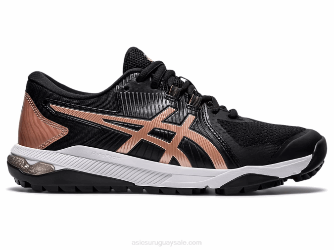 Asics Deslizamiento de Curso Gel Negro Oro Rosa Estilo y Comodidad - Image 1