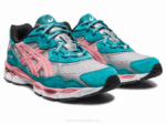Asics Despierto Gel NYC Zapatillas Plata Pura Pizarra Verde Azul - Image 2