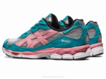 Asics Despierto Gel NYC Zapatillas Plata Pura Pizarra Verde Azul - Image 3