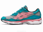 Asics Despierto Gel NYC Zapatillas Plata Pura Pizarra Verde Azul - Image 4