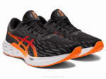 Asics dinablasto 2 zapatillas negras naranjas con impacto - Image 2