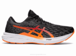 Asics dinablasto 2 zapatillas negras naranjas con impacto
