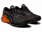 Asics Dinablasto Zapatillas Negro Naranja para Correr - Image 2