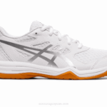 Asics escuela grado 5 zapatillas blancas plata deportivas