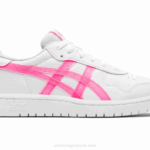 Asics escuela primaria blanco rosa fuerte estilo deportivo