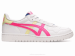 Asics escuela primaria blanco rosa fuerte estilo moderno