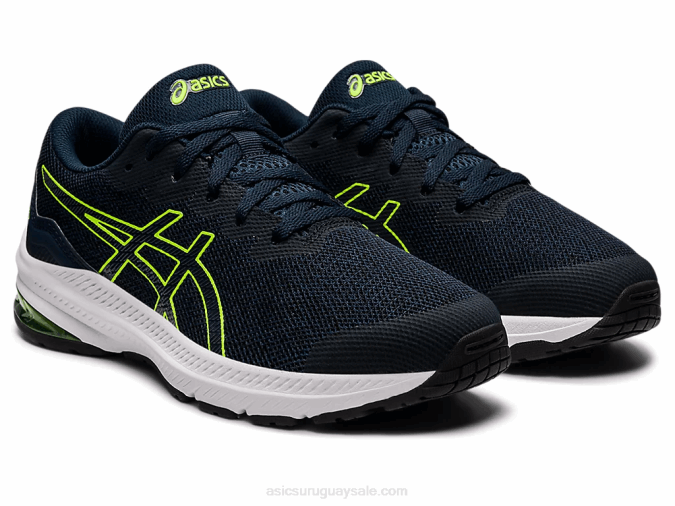 Asics escuela primaria GT-1000 azul francés verde peligro calzado deportivo - Image 2
