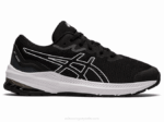 Asics escuela primaria GT-1000 blancas y negras para niños