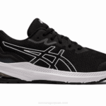 Asics escuela primaria GT-1000 blancas y negras para niños