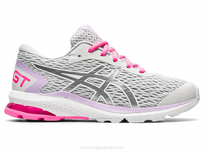 Asics escuela primaria GT-1000 gris glaciar plata pura estilo y comodidad - Image 1