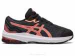 Asics escuela primaria gt-1000 negro papaya zapatillas deportivas