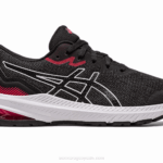 Asics escuela primaria gt-1000 negro rojo eléctrico zapatillas deportivas